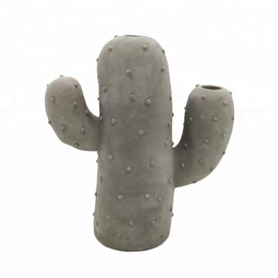 China Eco-Friendly Wholesale Concrete Cactus Sculpture Decorative Cactus Statue for sale