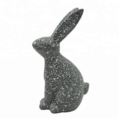 China Creative Europe Cement Rabbit Statues Garden Indoor Animal Statues for sale