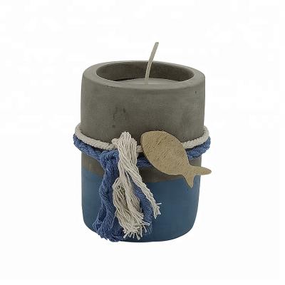 China ECO-frendly customized decor cement cup candle holder tealight candle holder for sale