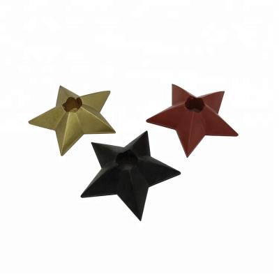 China Home Decoration Customized Home Decor Star Pentagon Cement Star Candle Holder Various Colors for sale