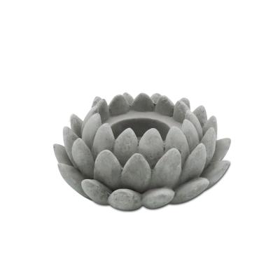 China ECO-frendly home decorative cement candle holder buddha candle holder zen concrete candle holder for sale