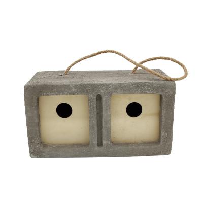 China Viable Outdoor Garden Bird House Chinese Cement House For Bird for sale