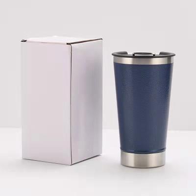 China Travel Sustainable Wall Vacuum Insulation Double Stainless Steel Tumbler With Leakproof Clear Lid for sale