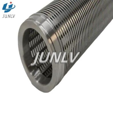 China Hotels JUNLV high quality Stainless Steel 316L wedge wire Pipe filter element wire mesh wound filter for sale