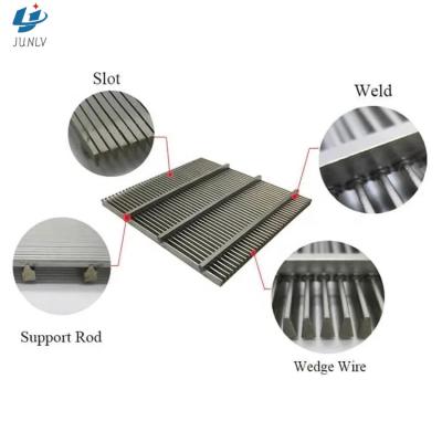 China Hotels JUNLV industry use 0.2mm 0.5mm 0.7mm 1mm gap Welded Wedge Wire Screen wedge wire screen filter for sale