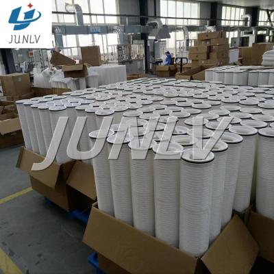 China Drinking Water JUNLV China Supplier 40 inch 20 micron Large High Flow PP Pleated Water Filter Cartridge for chemical industries for sale