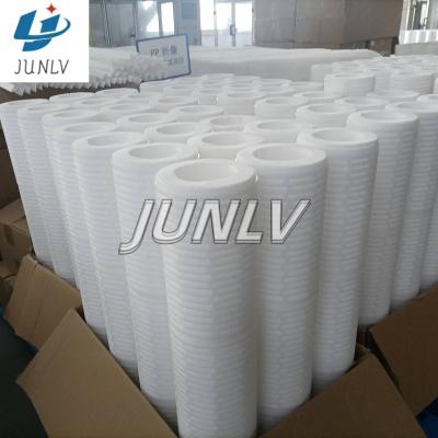 China Drinking Water JUNLV Replacement Filtering 40 inch 40 micron high flow PP membrane filter cartridge for spring water/wine for sale