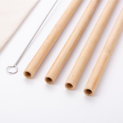 China Bulk Sustainable Reusable Bamboo Straws Cutlery Set Metal Straw Bubble Tea for sale