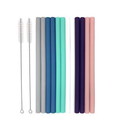 China Eco Friendly Sustainable Reusable Food Grade Silicone Straw for sale