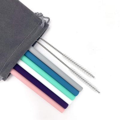 China Viable Eco-Friendly Reusable Silicone Drinking Straw for sale