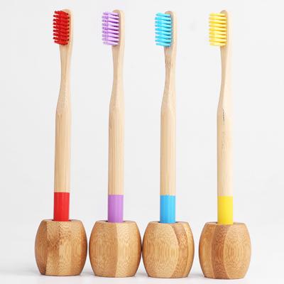 China Nature Disposable Eco-Friendly Bamboo Holder Toothbrush Holder Bamboo Toothbrush Base for sale