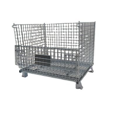 China Logistics Transport Warehouse Storage Cage Turnover Warehouse Cage Folding Wire Butterfly Cage for sale