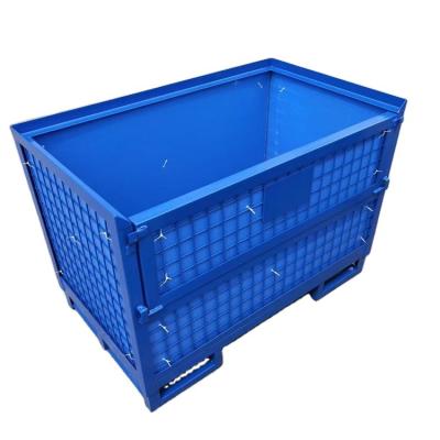 China Folding logistics transport warehouse storage cage iron frame butterfly cage logistics trolley turnover box express sorting cage for sale