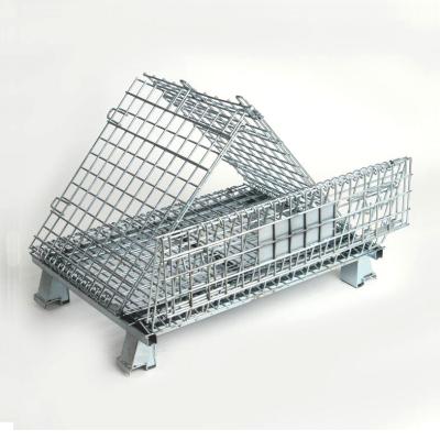 China Express Logistics Storage Basket Metal Turnover Cartons Folding Storage Iron Cage Butterfly Sorting Cage for sale