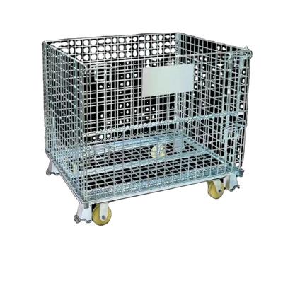 China Logistics Transport Warehouse Storage Folding Cage Can Be Customized Storage Hardware Metal Foot Cage Folding for sale