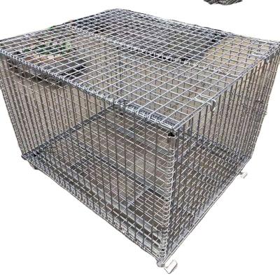 China Logistics Transport Warehouse Storage Cage Metal Workshop Butterfly Cage Folding Storage Turnover Box Iron Cage for sale