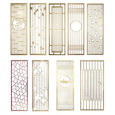 China Rot Proof Customized Restaurant Metalwork Project Stainless Steel Decorative Wall Panel Room Divider for sale