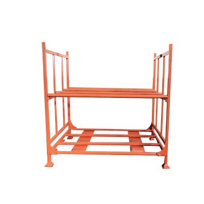 China Customized Wholesale Stackable Warehouse Steel Metal Truck Pile Storage Tire Foldable Rack For Warehouse for sale