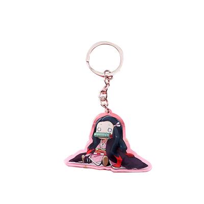 China Decoration OEMAcrylic Keychain Photo Laser Cut Plastic DIY Design Customised ODM Clear Printed Anime Glitter Acrylic Keychain for sale