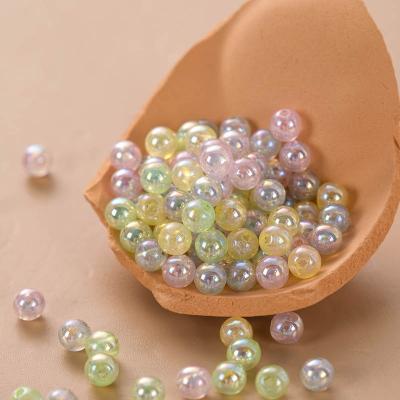 China DIY Wholesale 6mm 8mm 10mm 12mm 14mm 16mm Colorful ABS Resin DIY Handmade Round  Plastic Faux Pearl Loose Beads With Holes for sale