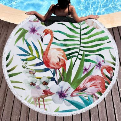 China Big Sale Amazon Designer Luxury Custom Microfiber Sand Hot Sublimation Printed Free Round Beach Towels For Kids With Custom Logo Print for sale