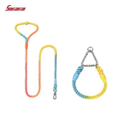 China Durable/Adjustable/Fashion 2021 Adjustable And Durable Dog Collar Leash Harness Set And Dog Collar Set For Dogs for sale