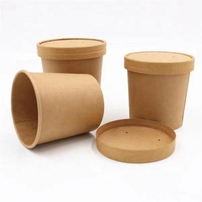 China 21oz 900ml Large Quantity Traditional Stock Waterproof And Oil Proof Kraft Paper Ship Box for sale