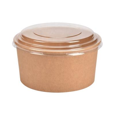 China China traditional professional manufacturer waterproof and oil proof kraft paper salad bowl for sale for sale