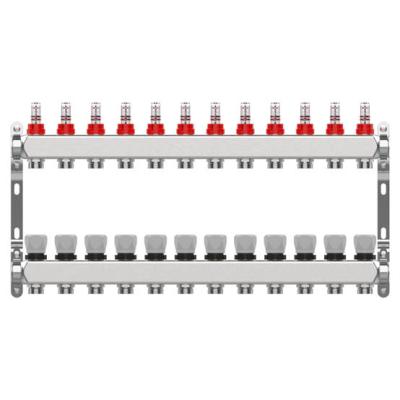 China Good Quality Modern Diverse Gauge Set Underfloor Heating Thermostat Flow Meter Stainless Steel Manifold for sale