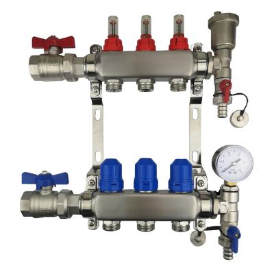 China Luxury hot selling china 2-12 ways water pipe brass manifold for floor heating system for sale