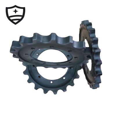 China Industry Sprocket Bulldozer Excavator Segment Sprocket Black Color for sale