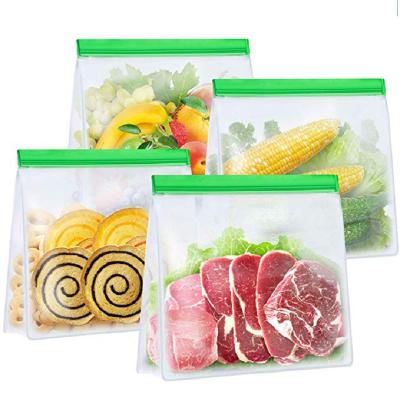 China Household HCT Pickle Meats Bag Peva Reusable Freezer Bags Reusable Leak Proof Food Peva Bags for sale