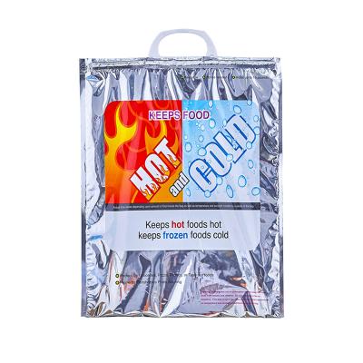 China HCT hot sale aluminum foil plastic waterproof pizza insulated bag for thermal bike delivery bag for sale