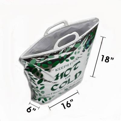 China HCT Waterproof Aluminum Foil Hot and Cold Cooler Bags Thermal Insulation Lunch Bag Cooler Ziplock Thermal Bag for sale