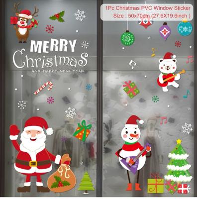 China Durable Thicker Large Glitter Snowflake Stickers Waterproof Christmas Wall Window Stickers for sale