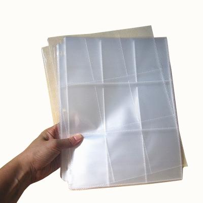 China Customized 9 Size Transparent Pockets Baseball Card Sleeves Trading Card Album Game Card Holder for sale