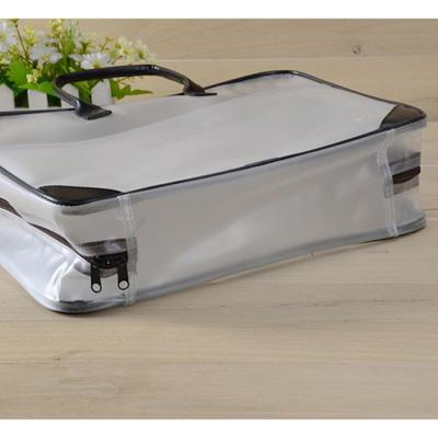 China Recyclable Clear Plastic Zipper Bedding Pillow Comforter Cover Carrier Bag For Packing Bed Sheet for sale