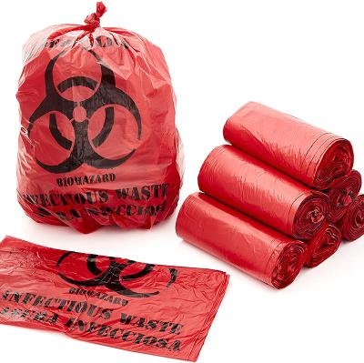 China Disposable 12-16 Gallon Capacity Biohazard High Temperature Resistant Waterproof Waste Disposal Bags Biochemical Bag For Medical Use for sale