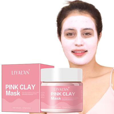 China Korean Natural Organic Anti-wrinkle Deep Cleansing Skin Whitening Exfoliating Australian Facial Private Label Rose Pink Face Clay Mud Mask for sale