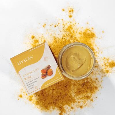 China Hot Selling Moisturizer Product Face Whitening Anti Acne Vegan Turmeric Mud Mask Natural Organic Face Clay Mask for sale