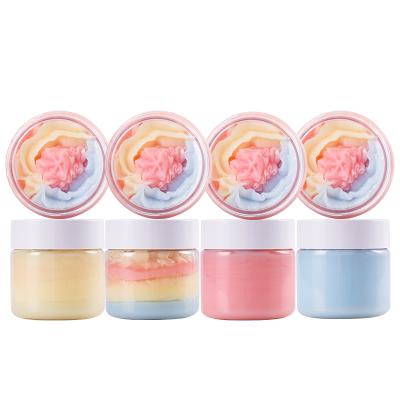 China Wholesale Custom Logo Organic Fruit Moisturizing Whitening Colorful Rainbow Moisturizer Whipped Shea Body Butter for sale