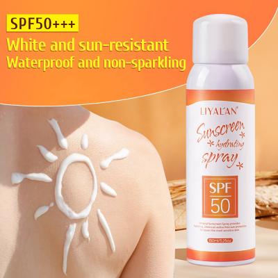 China Sun Protection Wholesale Private Label Face Natural Organic Body Moisturizing Sunscreen Light Weight SPF 50 Sunscreen Oil Free Spray for sale