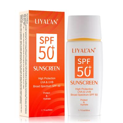 China Moisturizer Private Label Sun Cream Organic Sun Protection Cream SPF 50 UV Protector Lotion for sale