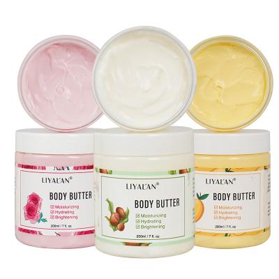 China Guangzhou Moisturizer Wholesale OEM Whitening Lotion Rose Mango Shea Body Butter Natural Organic Moisturizer Body Lotion for sale