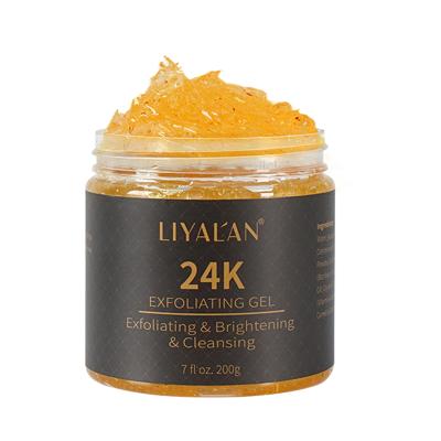 China New Exfoliator Best Selling Natural Organic 24k Gold Private Label Deep Cleansing Exfoliating Scrub Gel for sale