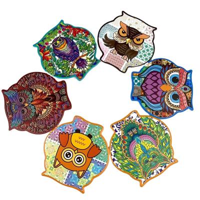 China Viable Factory Wholesale Amazon Hot Selling Ceramic Coasters With Owl Designs Mug Mats For Drinks for sale