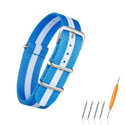 China Fashion / 2020 New Design 18mm 20mm 22mm Fashion Sports Watch Band Nylon Nylon Watch Strap Luxury NATO Fabric for sale