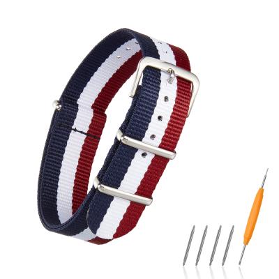 China Fashion/Luxury Multicolor 22mm Watch Band 18mm 20mm Zulu Watch Strap Nylon Fabric for sale