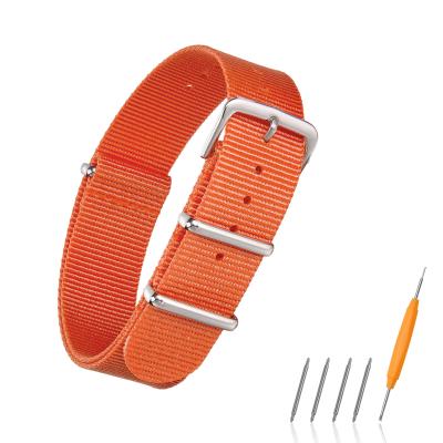 China Luxury Fashion/Custom Your Own Color 12mm 14mm 16mm 18mm 20mm 22mm 24mm Luxury Nylon NATO Watch Strap for sale