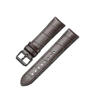 China Leather OEM Wholesales Replacement Strap Genuine Calf Silicone Leather Watch Band For Samsung For Huawei For Garmin for sale